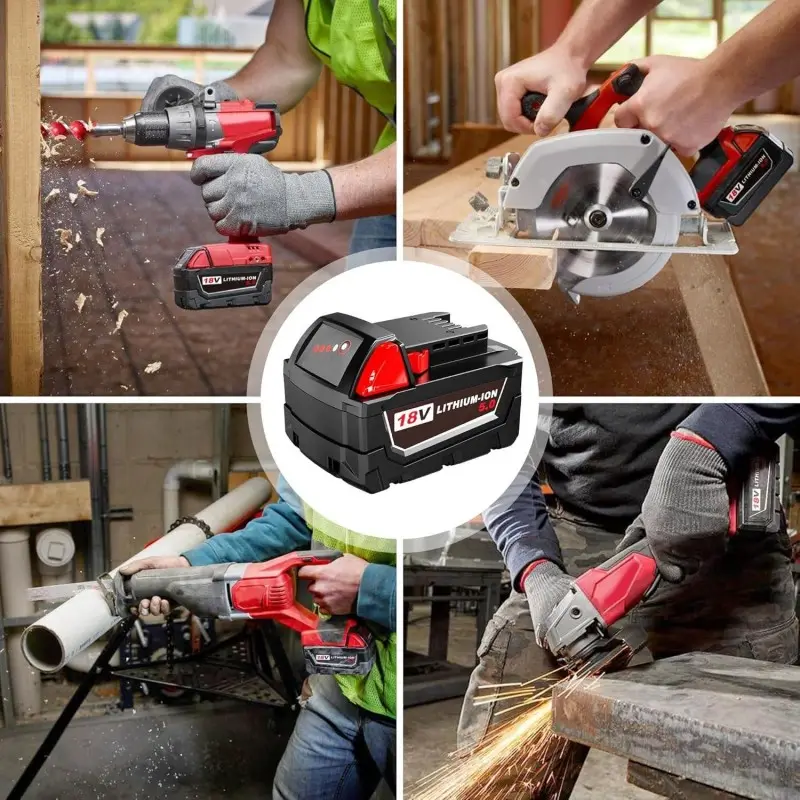 Batería recargable duradera de 18V 6,0Ah para aplicaciones de herramientas exteriores