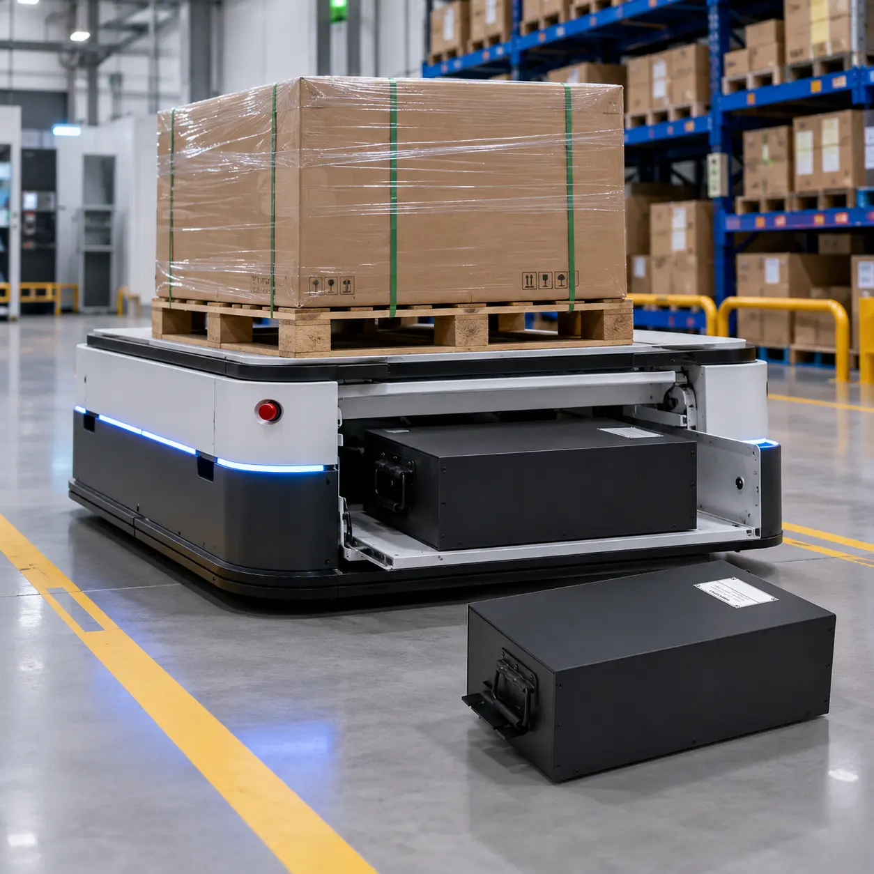 Batería duradera de 30Ah para AMR y robots de manipulación de materiales