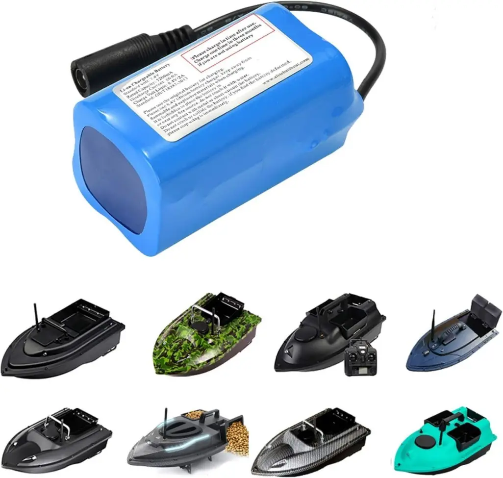 Batería de litio personalizada 2S2P con conectores para aplicaciones en barcos de cebo