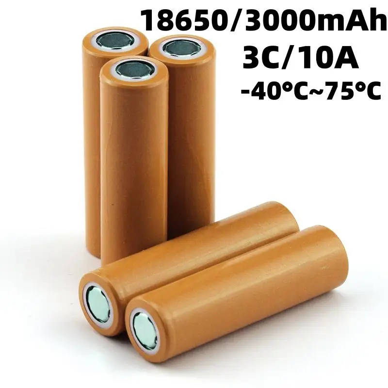 Batería de iones de litio de baja temperatura 18650 con capacidad de 3000mAh y descarga de 10A