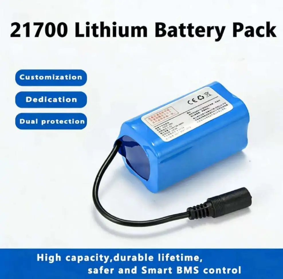 7,4V 10000mAh 21700 2S2P paquete de baterías de iones de litio para barcos de cebo de pesca