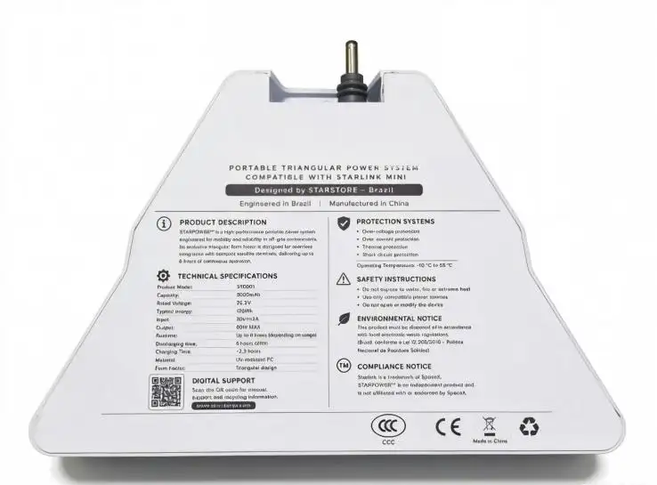 Fuente de alimentación portátil Star Link 25,2V con salida máxima de 60W