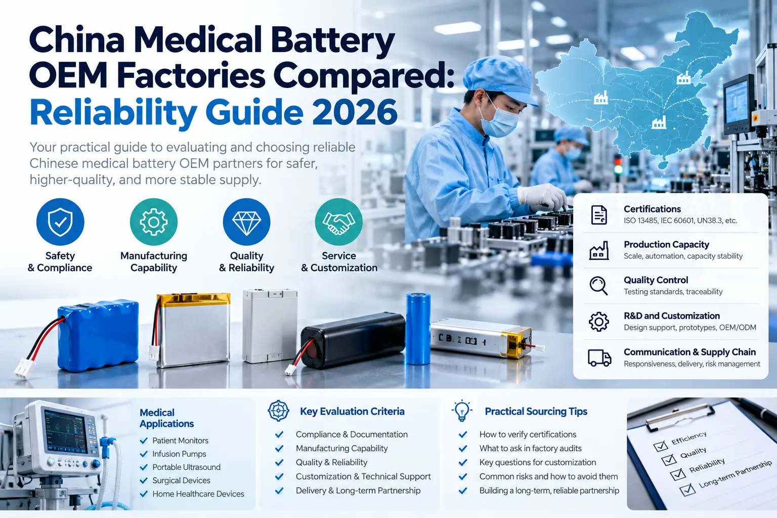 China Medical Battery OEM Factories Compared